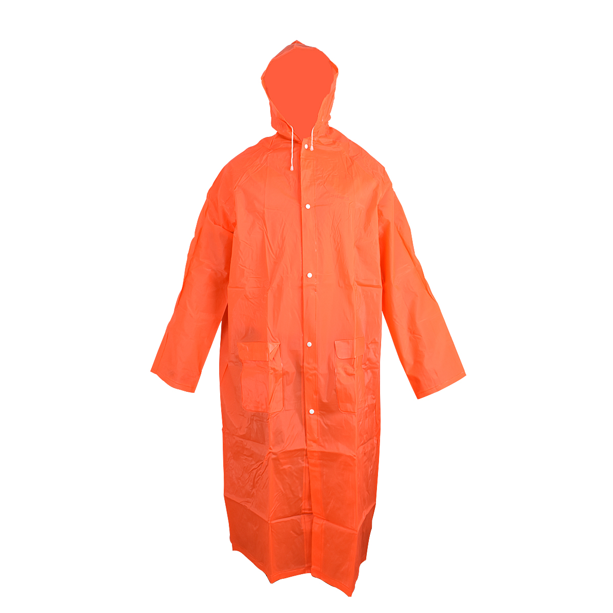 ชุดกันฝนแบบเสื้อคลุมยาว แบบหนา สีส้ม