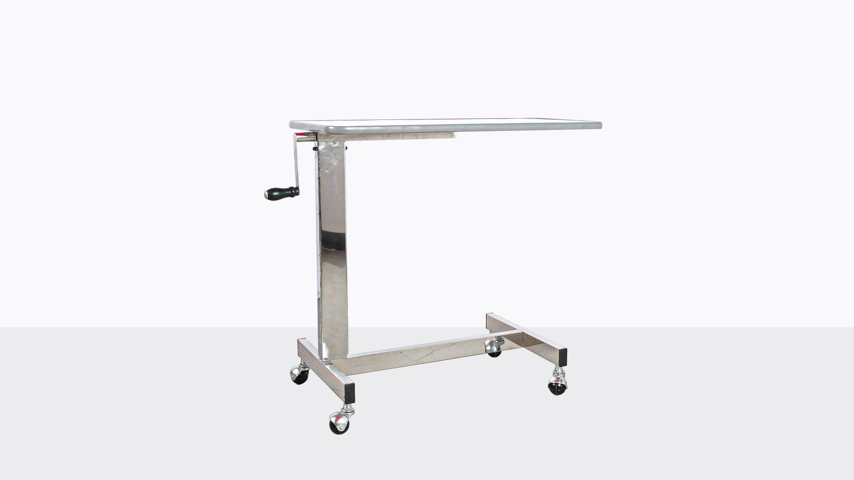 โต๊ะคร่อมเตียงสแตนเลส ขอบยาง PS39