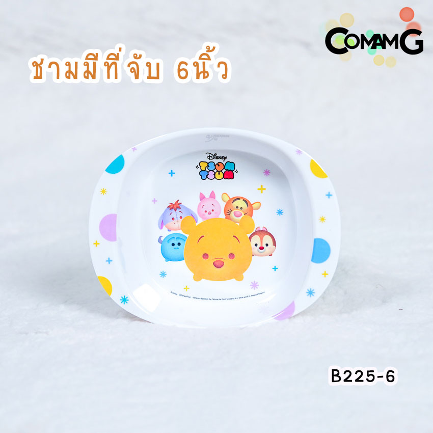 จานชามช้อนเด็ก Disney Tsum Tsum ชุดเซ็ตอุปกรณ์ทานอาหารสำหรับเด็กลายดิสนี่ย์ ซัมซัม ลิขสิทธิ์แท้ ฟลาวเวอร์แวร์(Flower ware) พร้อมส่ง!!!