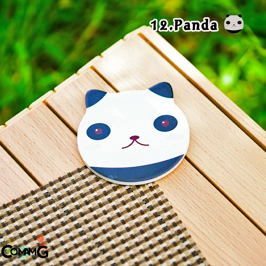 ที่รองแก้ว หินดูดน้ำ แผ่นหินรองแก้วดูดน้ำ แผ่นรองแก้ว ซึมซับน้ำไว แห้งไว ทำความสะอาดง่าย ลายน่ารัก มีหลายลาย พร้อมส่ง