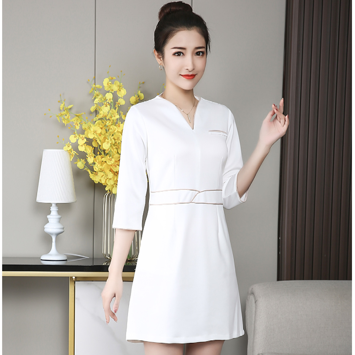 ชุดฟอร์มพนักงาน ชุดยูนิฟอร์ม ชุดพนักงานต้อนรับ ชุดพนักงานโรงแรม ชุดสปา ชุดเดรสพนักงานคลีนิก