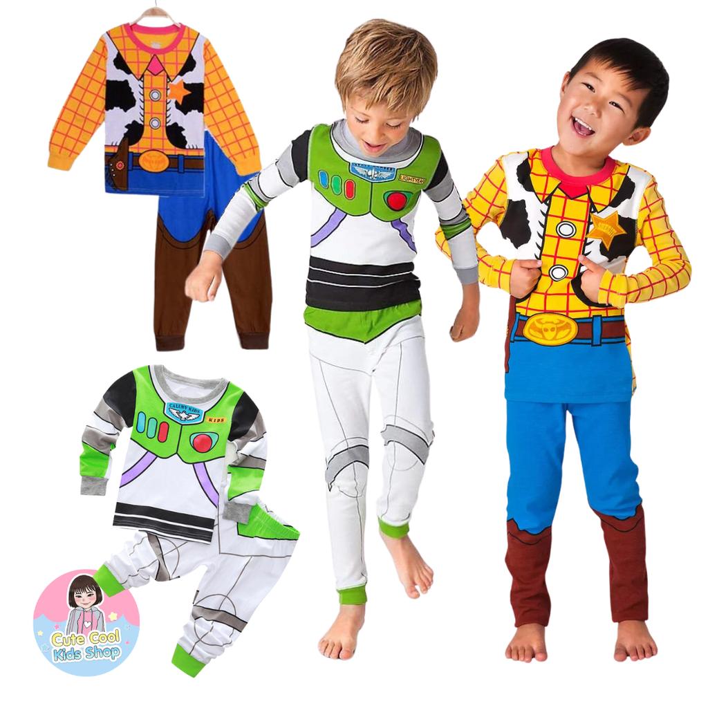 Sup-2 ชุดนอนเด็กผู้ชาย แขนยาวขายาว SuperHero
