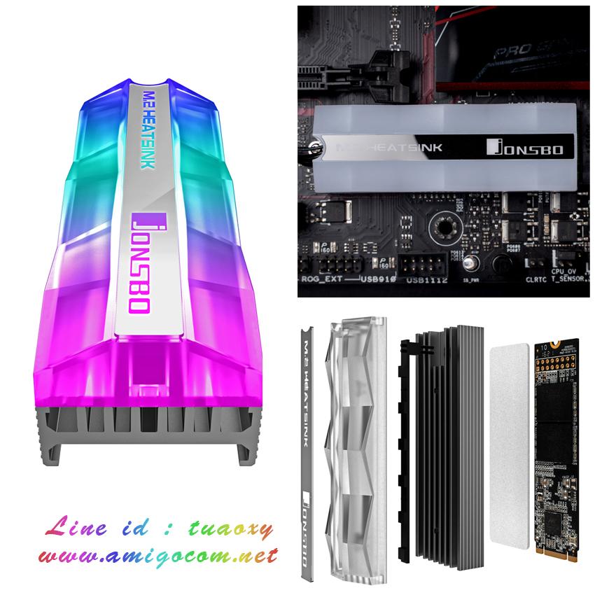 Jonsbo M.2 HeatSink แบบไฟออโต้ [COLOR]