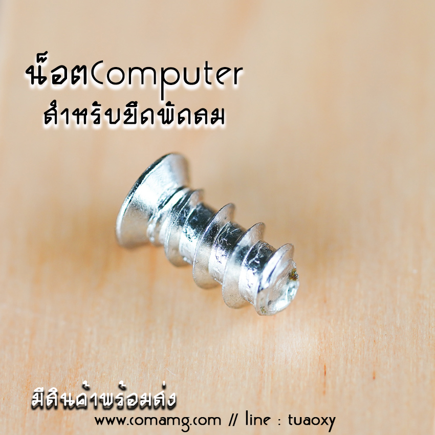 น็อตยึดพัดลม น๊อตคอมพิวเตอร์ สำหรับยึดพัดลมกับเคส สีดำ-สีเงิน