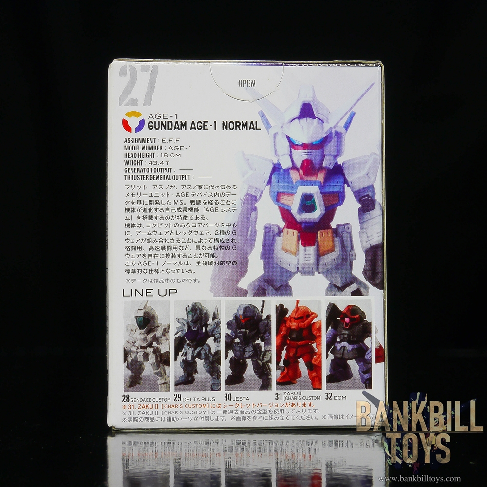 กันดั้ม Bandai Candy Toy FW Gundam Converge 5 No.27 AGE-1 Gundam AGE-1 Normal