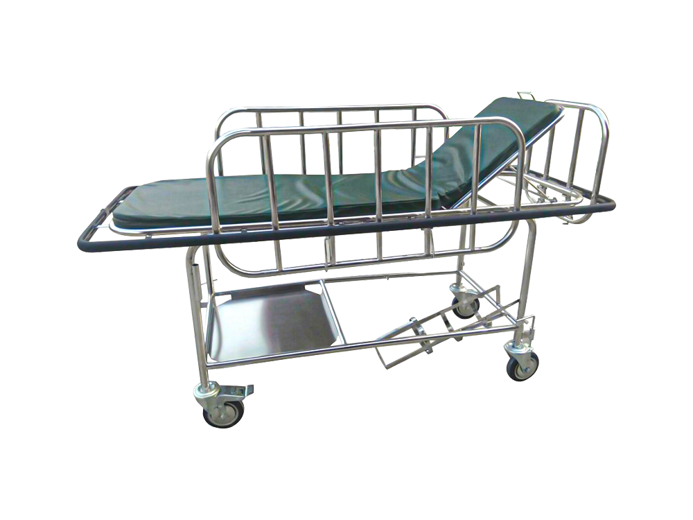 รถเข็นเปลหาม รถเข็นนอนเคลื่อนย้ายผู้ป่วย สแตนเลส PP035 (STRETCHER)