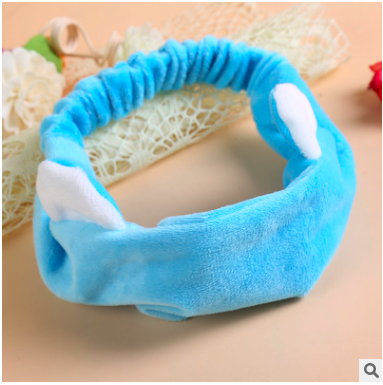 ผ้าคาดผมน่ารัก ผ้าคาดผมมีหู ผ้าคาดผมแต่งหน้า ผ้าคาดผมนวดหน้า อาบน้ำ สีพื้น คละสี