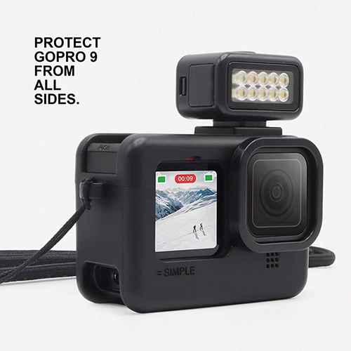 6 in 1 เคสกล้องโกโปร 9 GoPro 9 Case Black