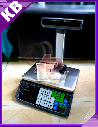 เครื่องชั่งน้ำหนัก เครื่องชั่งดิจิอล เครื่องชั่งคำนวณราคา พิกัด 15kg ความละเอียด 2g ยี่ห้อ K-SCALE ถาดชั่งขนาด 320x230mm พิกัด 15kg/2g -พร้อมใบตรวจรับรองจากสำนักงานกลางชั่งตวงวัด