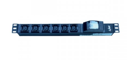 PDU 6 C13 Outlet (Circuit Breaker 16A + Power Plug 16A) รางไฟที่มี C13 และปลั๊กเพาเวอร์