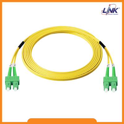 UFP966D32-03 Fiber Optic SC-SC Patch Cord OS2, Duplex Single-mode, (3.0 mm Jacket)/APC-APC, Lengths 3 m.