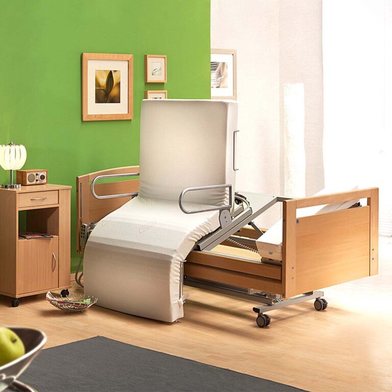 ชุดเตียงผู้ป่วยปรับไฟฟ้า ปรับหมุนนั่งด้านข้างได้ MOBILIA CURA E PLUS + มาพร้อมฟูกที่นอน จากประเทศเยอรมนี + แถมพิเศษ ชุดผ้าปูที่นอน + ผ้ายาง