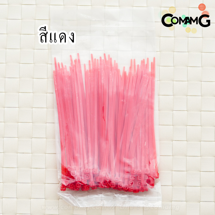 เคเบิ้ลไทด์ หนวดกุ้ง (Cable tie) สายรัดพลาสติก ขนาด3*100mm แพ็ค100เส้น