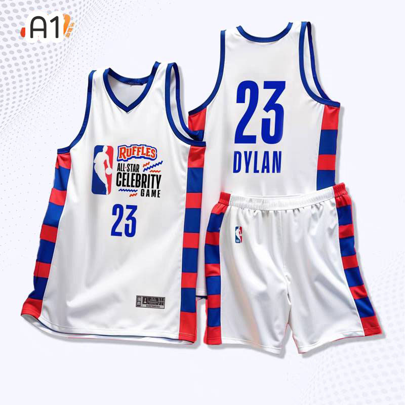 ชุดบาสเก็ตบอลหวังเหอตี้ : NBA ALL-STAR CELEBRITY GAME 2024 in USA x DYLAN WANG