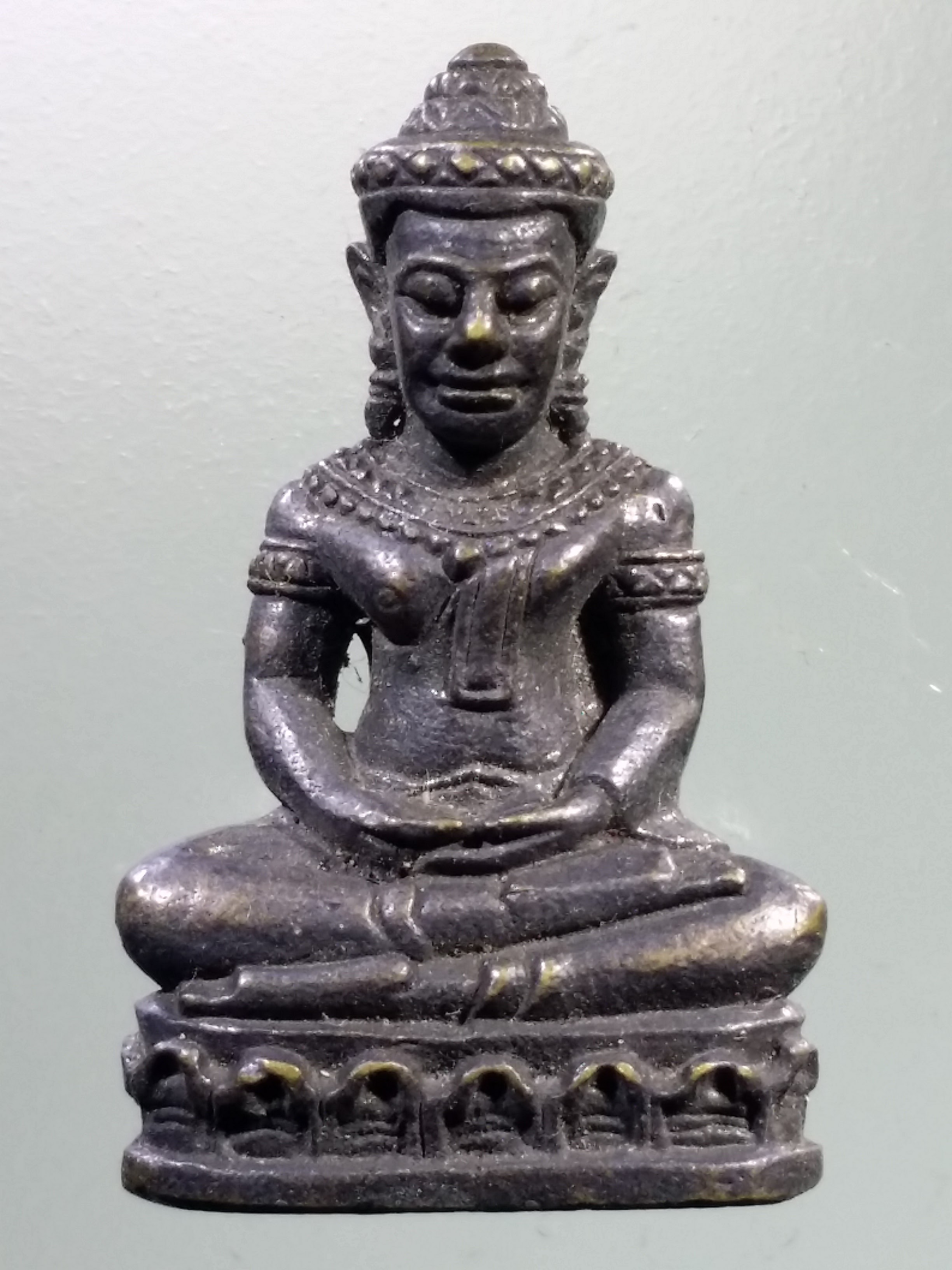 Antig LSD 727 รูปหล่อพระพุทธ เนื้อนวโลหะ ใต้ฐานอุดเทียนชัย ไม่ทราบที่ เจ้าของเดิมบอกว่า เป็นหลวงพ่อโป๋หลุย วัดทรงคะนอง