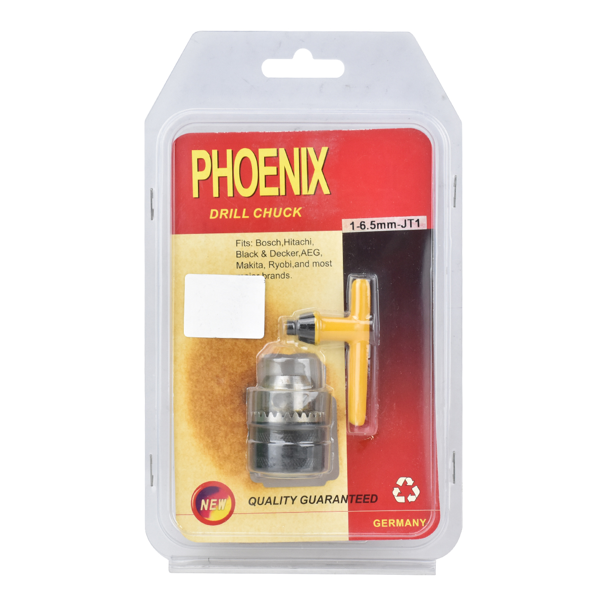 PHOENIX หัวสว่านเตเปอร์ เกรดDIY 1/4" อัดแผง [1-6.5 mm. JT1]