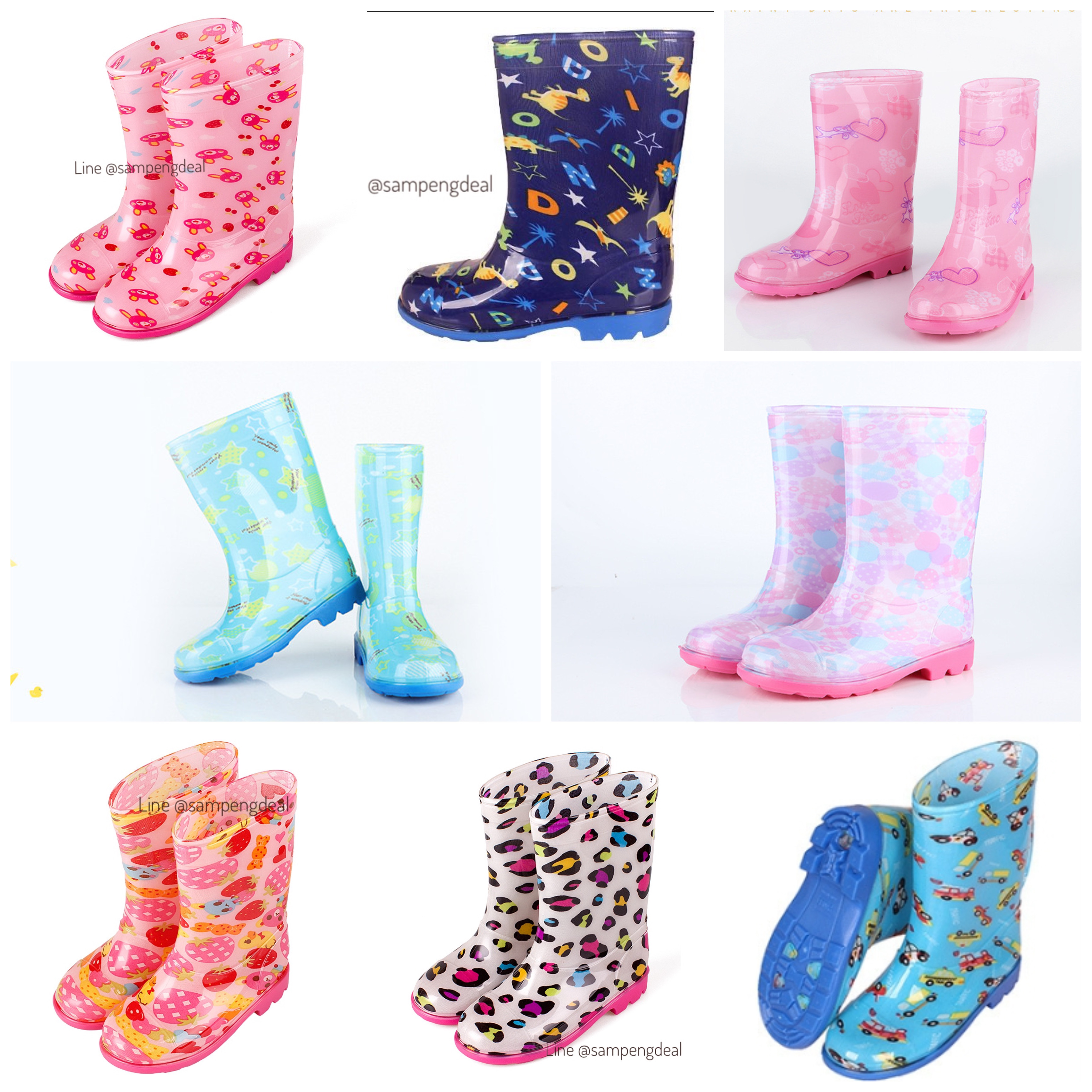 รองเท้าบูทเด็กโต 18-23 ซม. พร้อมส่ง รองเท้าบู๊ตกันน้ำ