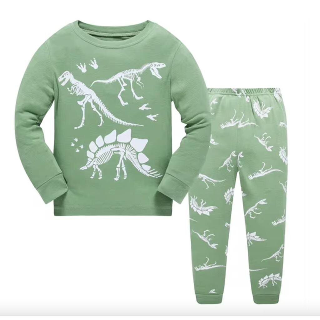 FAB-2 Dino ชุดนอนเด็กผู้ชายแขนยาวขายาวลายไดโนเสาร์