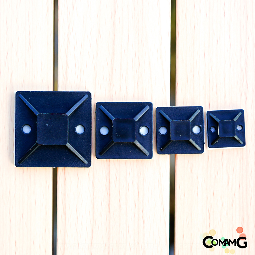 แป้นกาวรัดสายเคเบิ้ลไทร์ ที่รัดสายเคเบิ้ลไทร์ แป้นกาวเก็บสายไฟ แบบกาว3M ขนาด20/25/30/40MM พร้อมส่ง