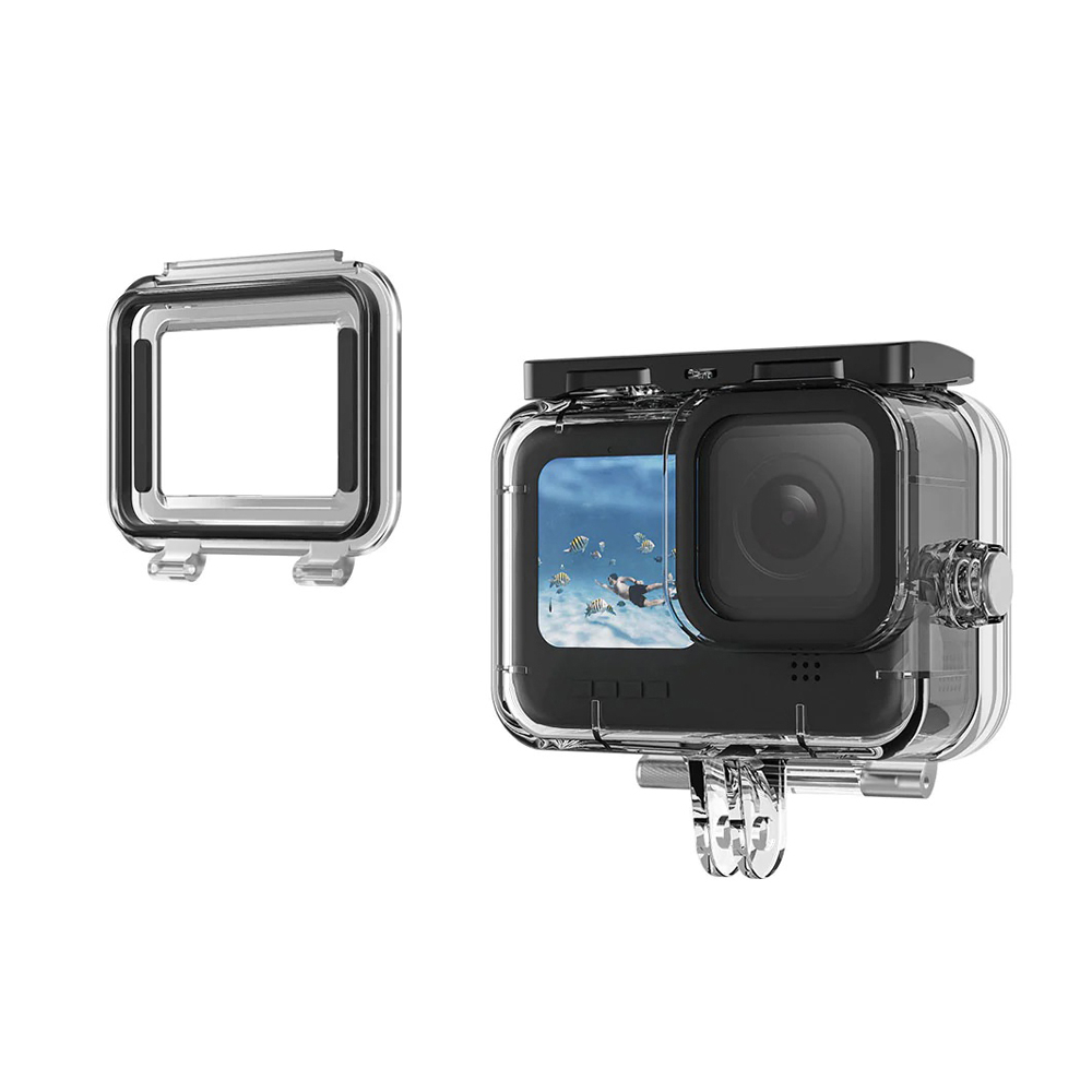 GoPro 11 / 10 / 9 Telesin Protective Waterproof Case Combo + Skeleton Backdoor เคสกันน้ำ คุณภาพดี จอหน้ากันน้ำเกาะ