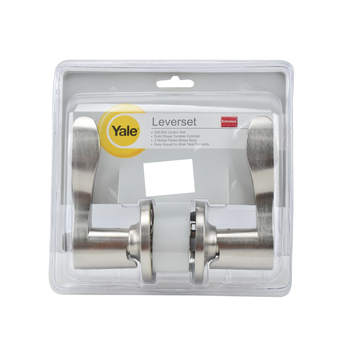 YALE กุญแจมือจับ(ก้านโค้ง) L5317 US15 ระบบห้องทั่วไป นิกเกิลด้าน