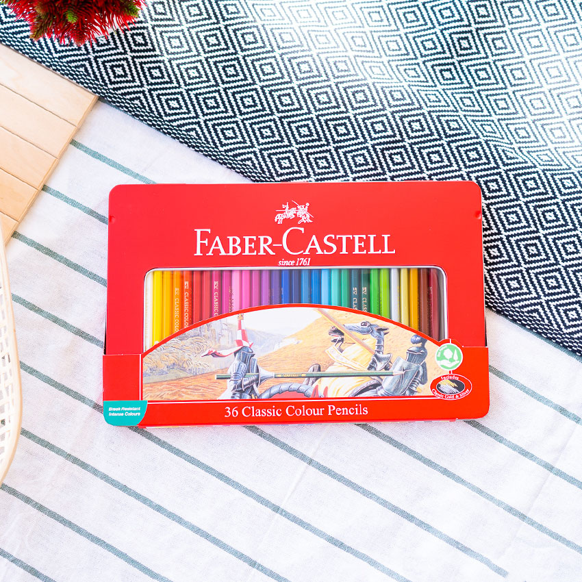 Faber Castell สีไม้อัศวิน กล่องกระดาษ/กล่องเหล็ก รุ่น 12สี 24สี 36สี 48สี