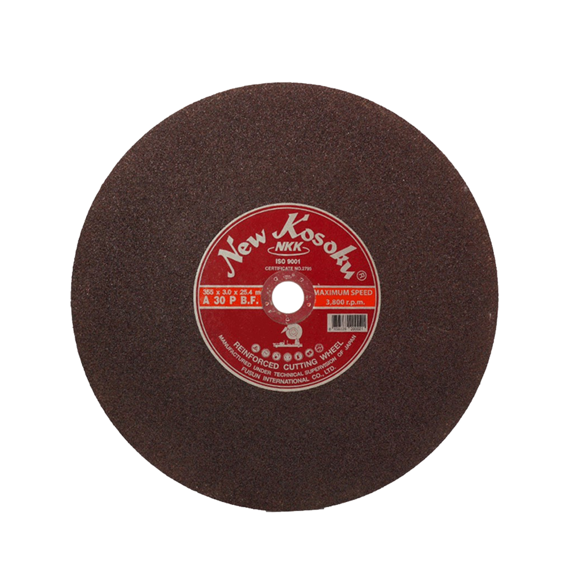 NKK แผ่นตัดเหล็ก (สีแดง) 12"x3x25.4x1F A30P