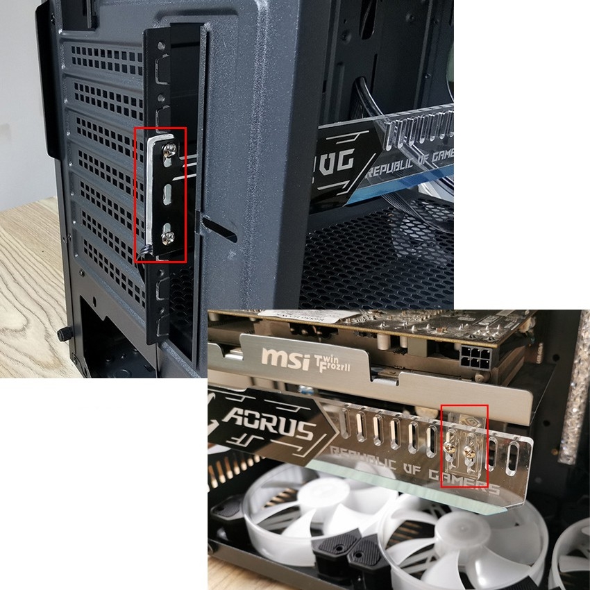 ที่ค้ำการ์ดจอลายROG เป็นอคริลิค coolmoon