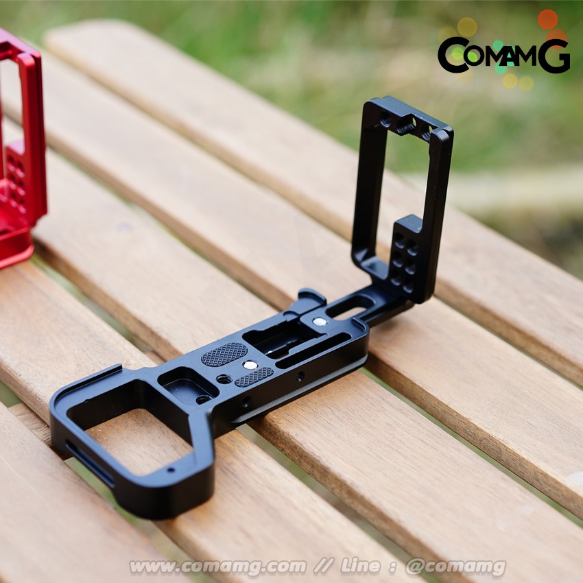 L Plate Sony A9ii A7R4 A7Siii แบบรางสไลด์ มีสีดำ สีแดง