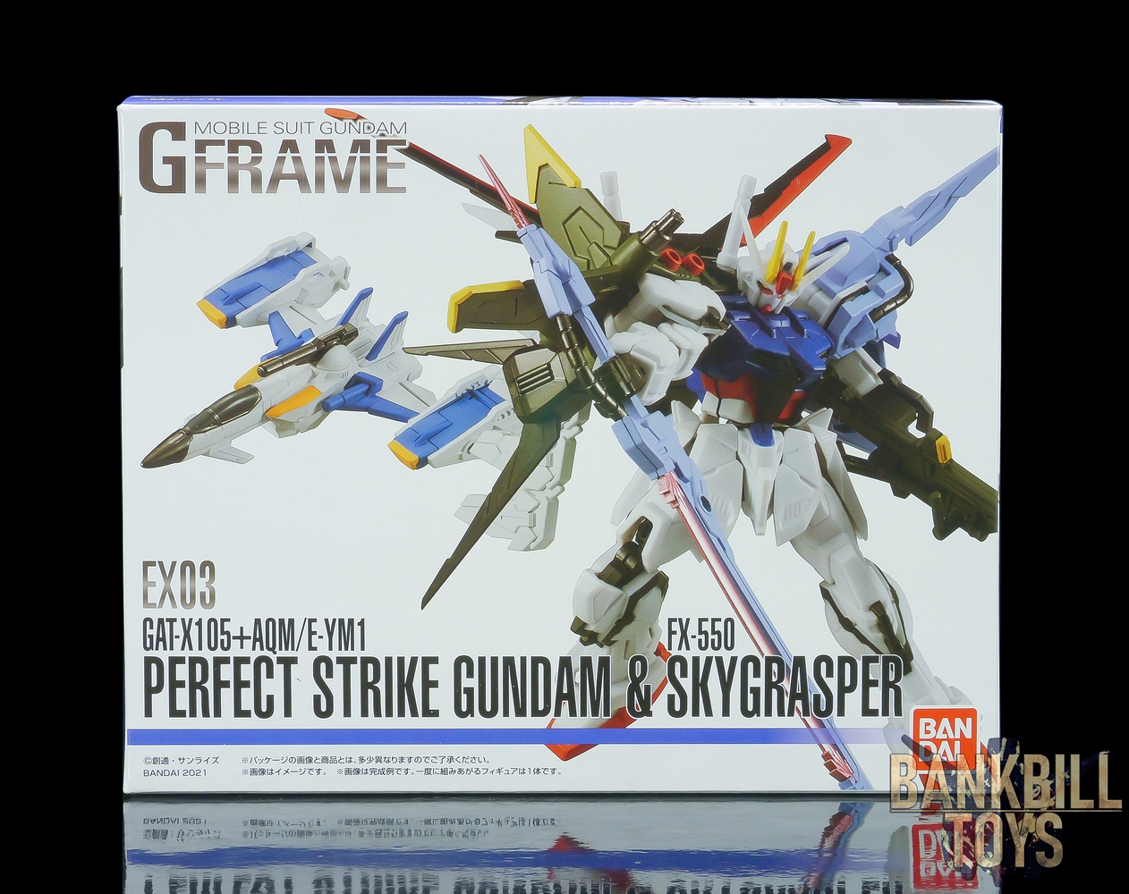 กันดั้ม Bandai Candy Toy Mobile Suit Gundam G Frame EX03 GAT-X105+AQM/E-YM1 Perfect Strike Gundam & FX-550 Skygrasper