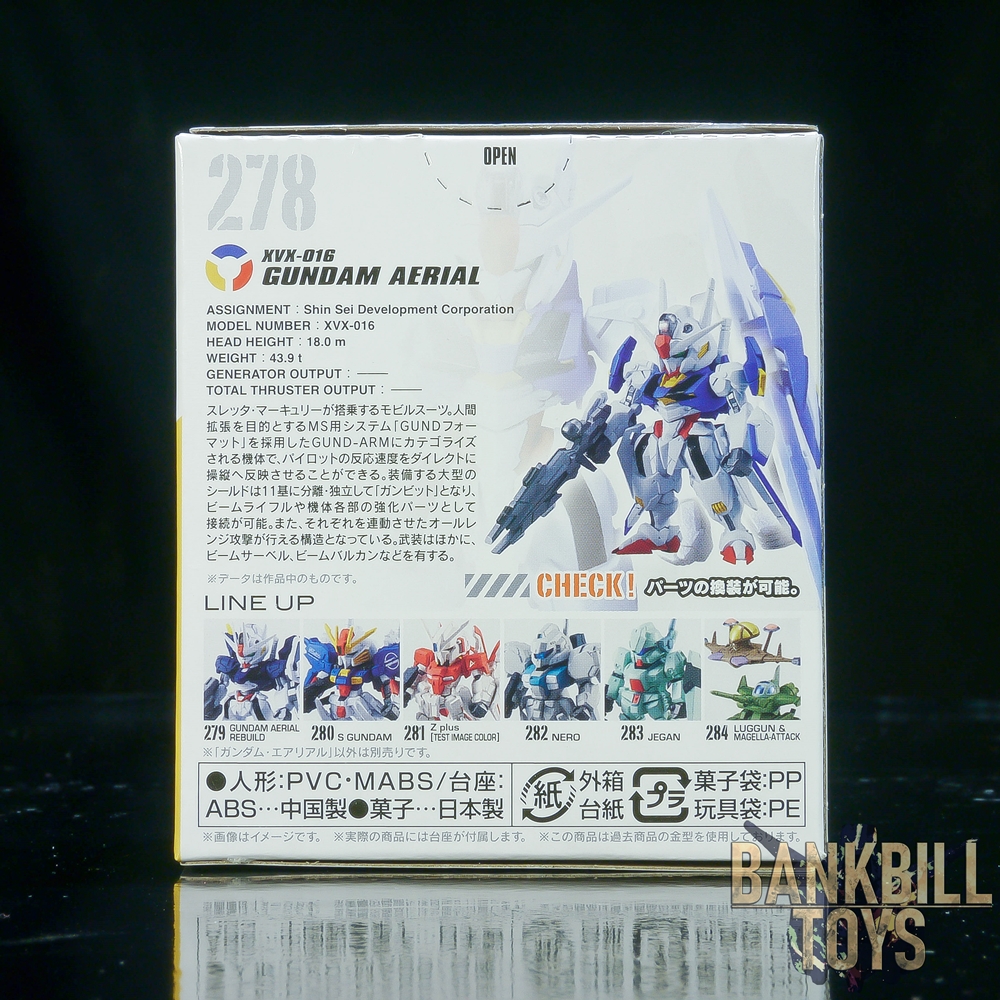 กันดั้ม Bandai Candy Toy FW Gundam Converge #23 No.278 XVX-016 Gundam Aerial