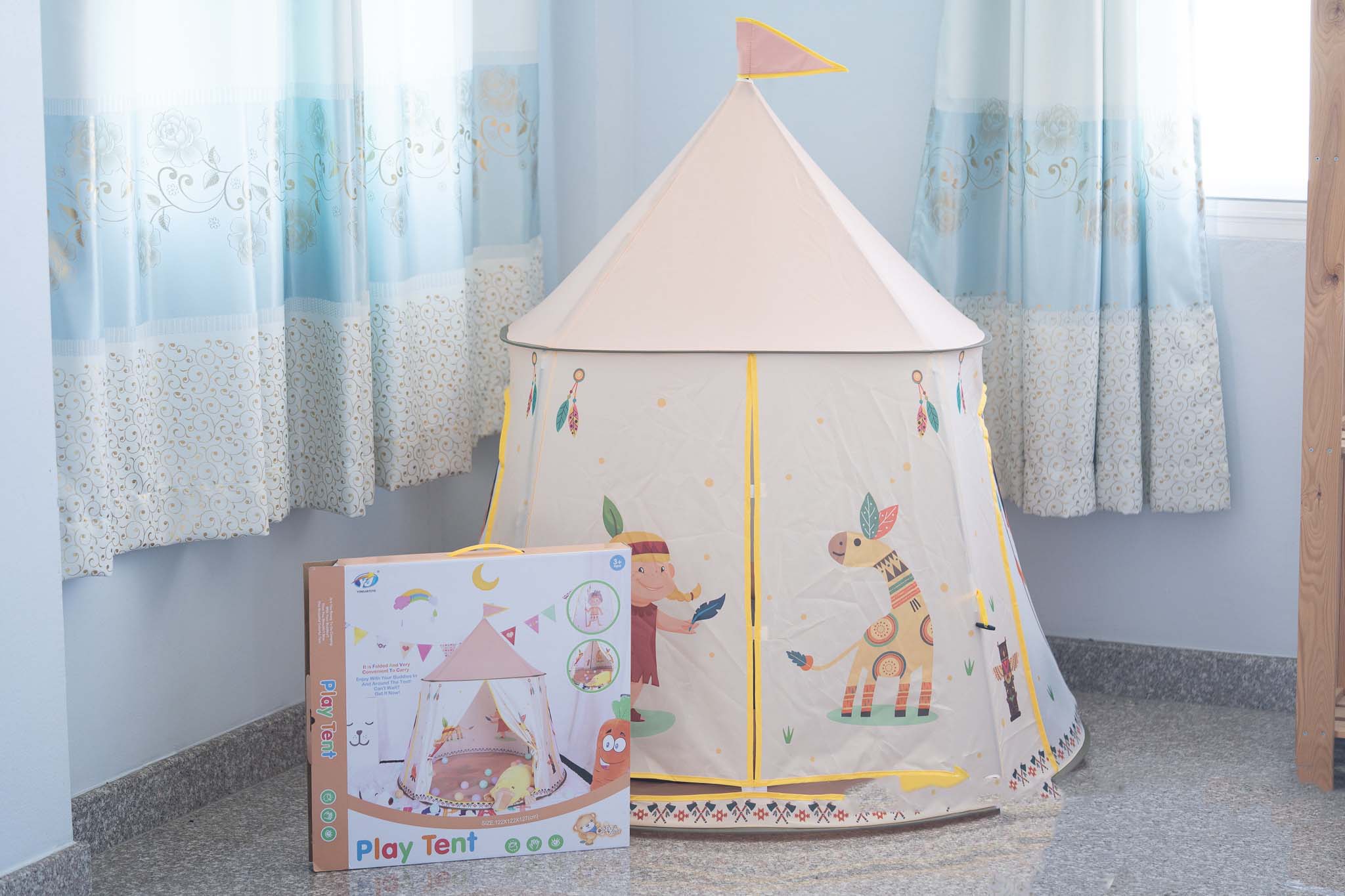 เต้นท์เด็ก เต้นท์กระโจมเด็ก บ้านเด็ก เต๊นท์ของเล่น เต้นท์อาปาเช่ บ้านขนมหวาน บ้านกุหลาบ ของแท้มี มอก