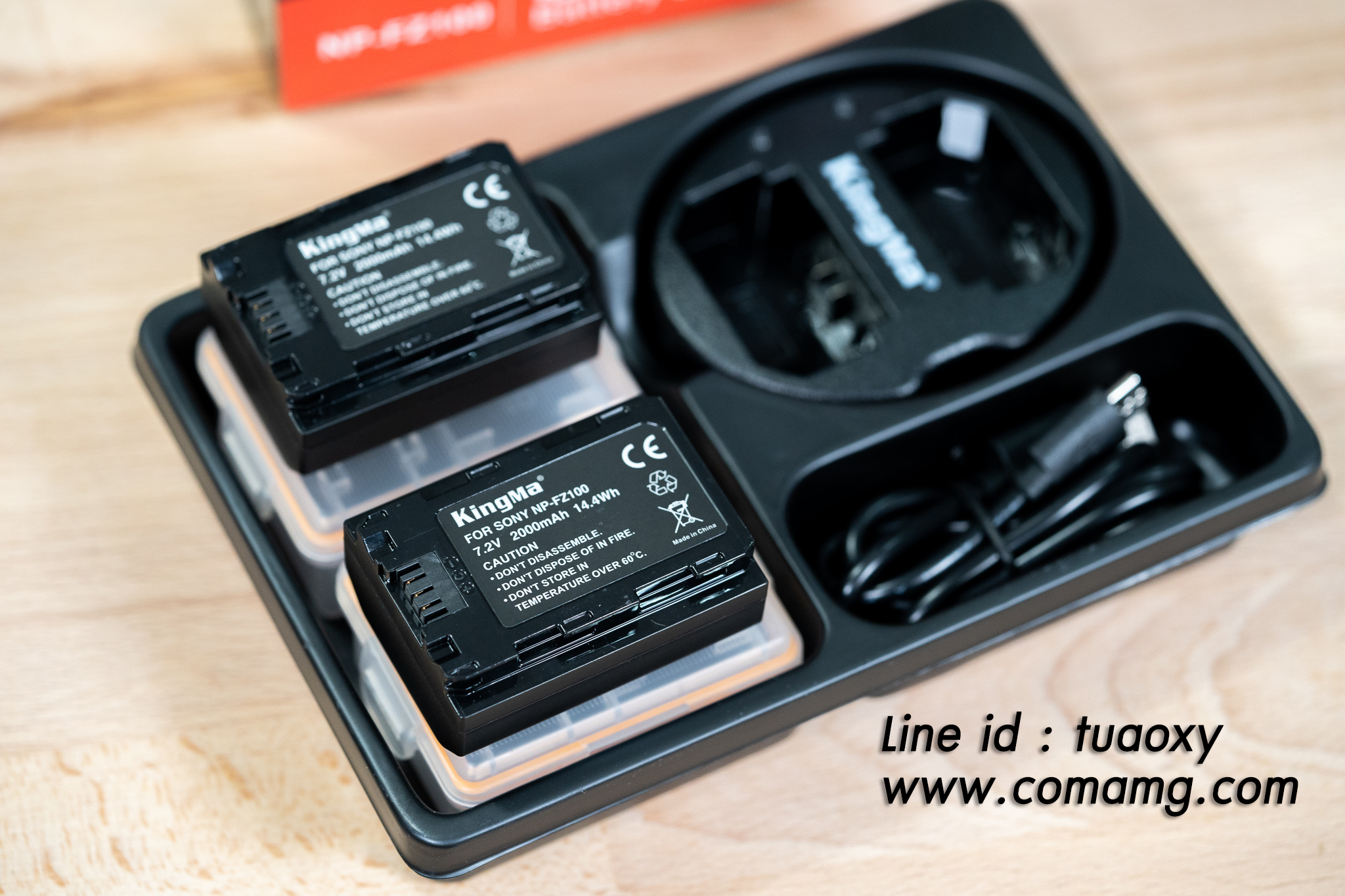 Kingma ชุดแท่นชาร์จDual + แบตเตอรี่ Sony NP-FZ100 2ก้อน ใช้งานกับกล้องSony A7iii A7Riii A7RVI A9