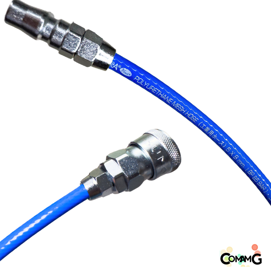 Takara สายลมPUเสริมใยถัก ประกอบพร้อมใช้งาน ขนาด 5*8MM ยาว10เมตร 15เมตร 20เมตร ใส่เป็นหัวคอปเปอร์และข้อต่อ