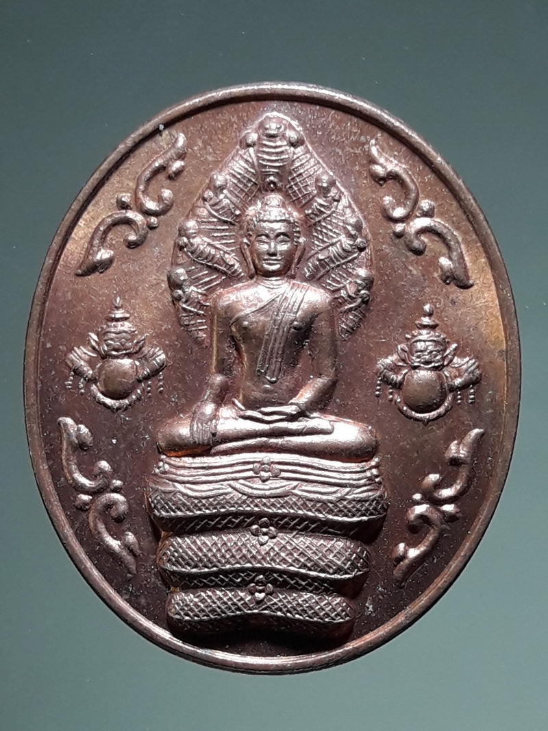 รหัสสินค้า เหรียญพระพุทธ 4305 เหรียญพุทธาคมนอโม วัดเขาอ้อ จ.พัทลุง ปี48 ท่านขุนพันธ์เจ้าพิธี