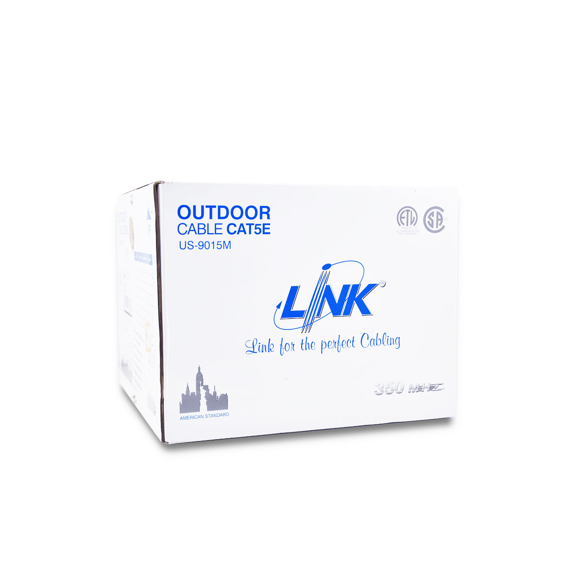 LINK สายแลน CAT 5E US-9015M มีสลิง 305ม.