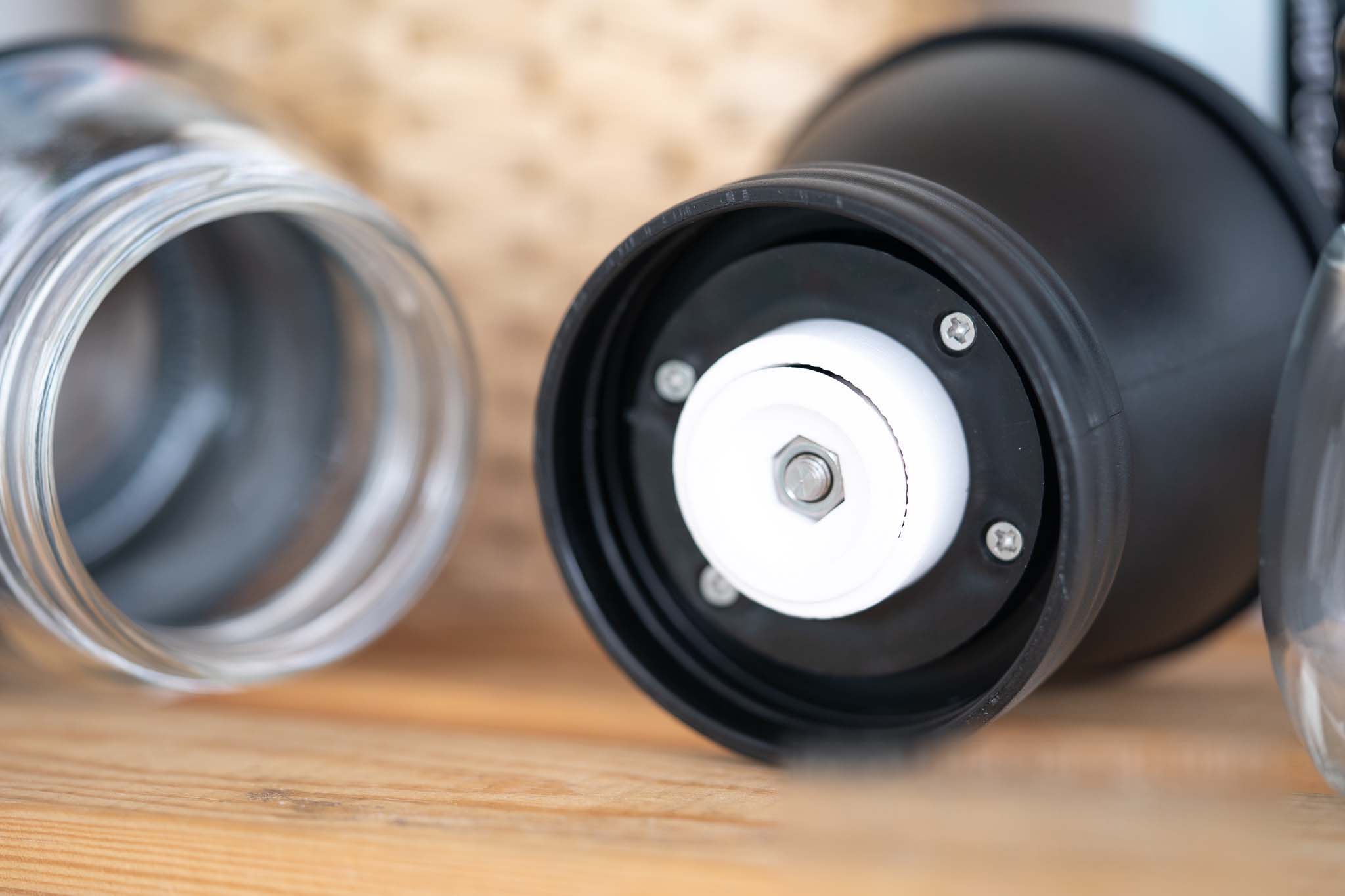 เครื่องบดเมล็ดกาแฟมือหมุนสไตร์วินเทจ แบบขวดโหล