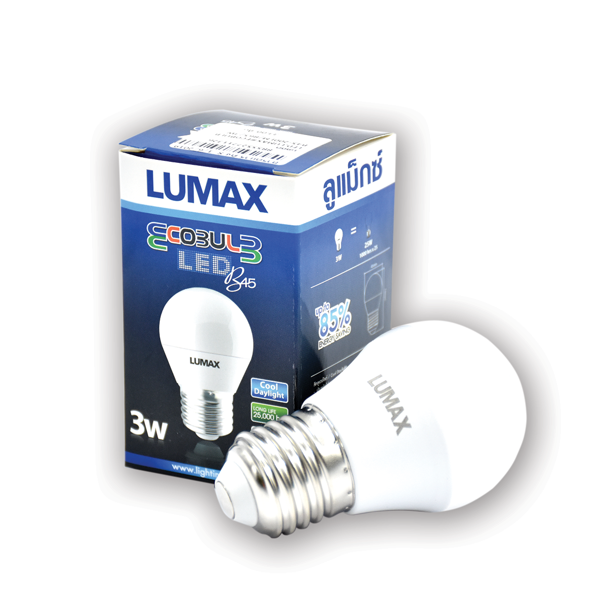 Lumax หลอด LED ECOBULB B45-200LM-830-3W