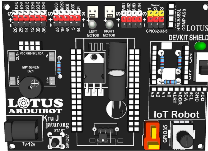Lotus Devkit Bot Shield (เฉพาะชีล)