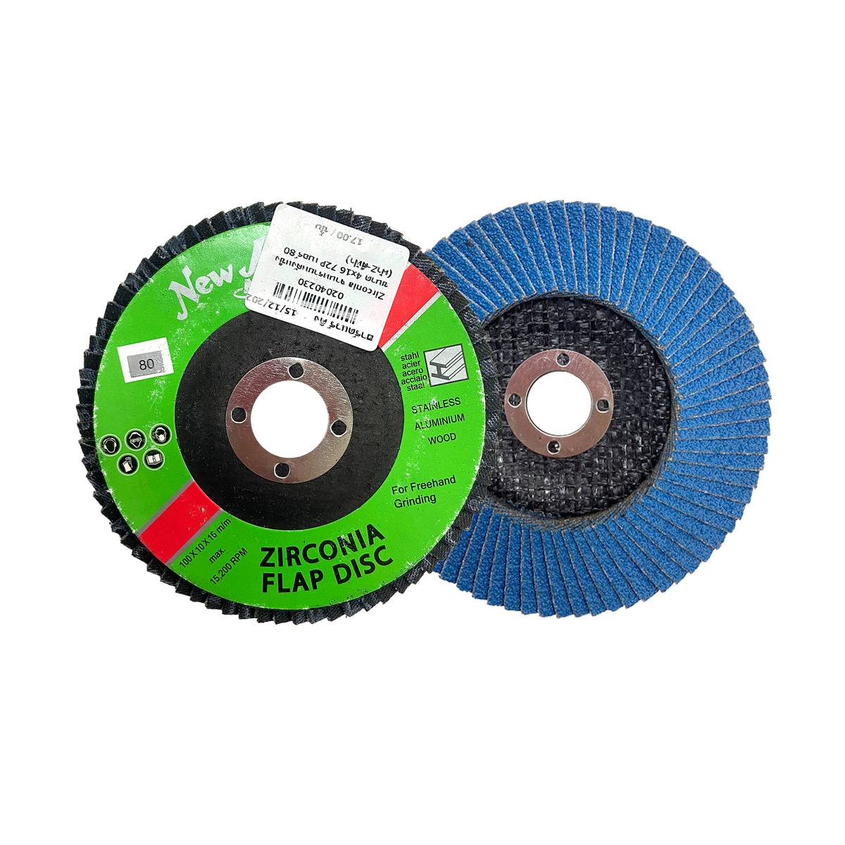 Zirconia จานทรายหลังแข็ง ขนาด 4x16 72P เบอร์ 80 (ผ้าZ-สีฟ้า)
