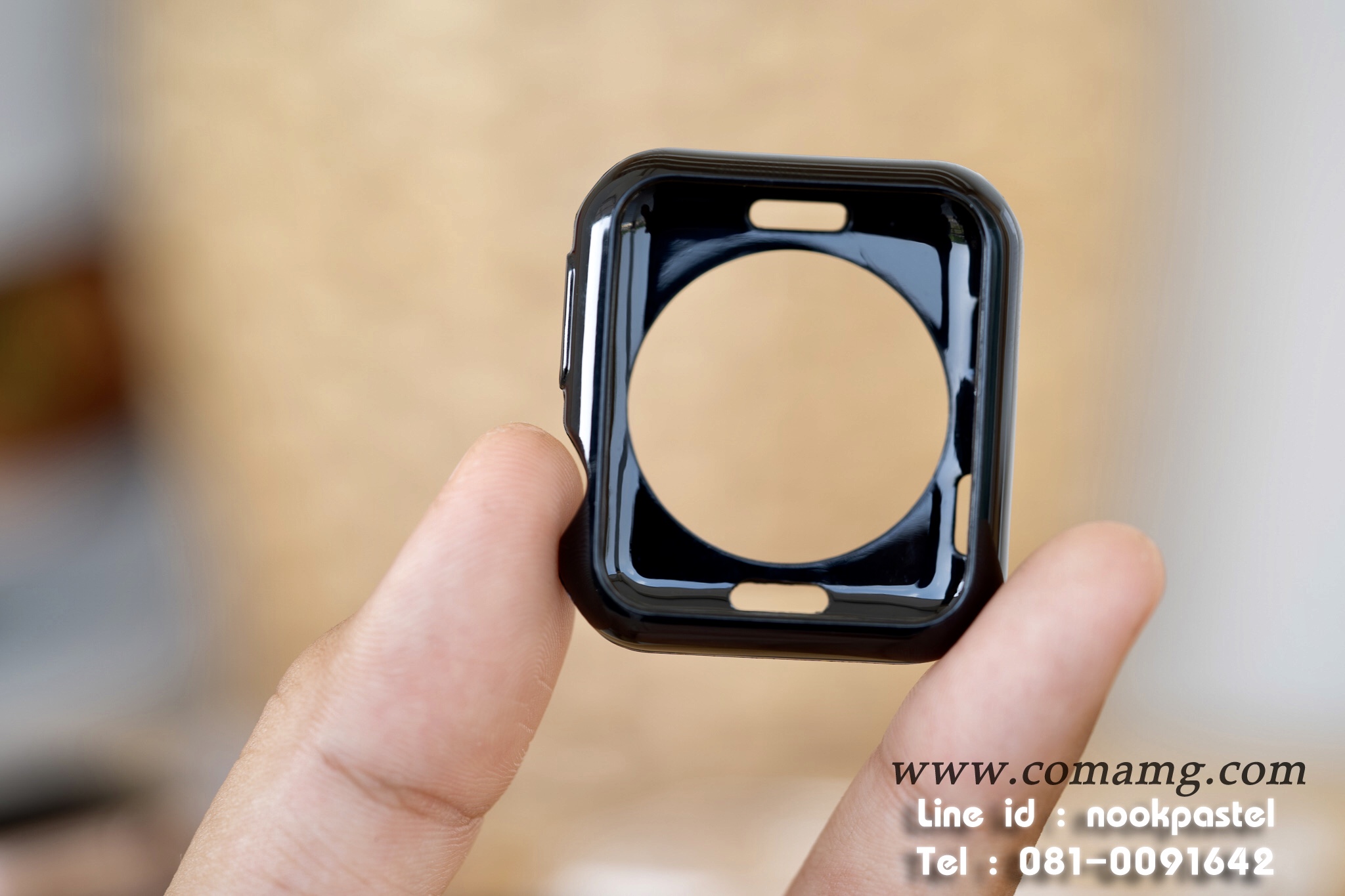 เคสซีลีโคนเปิดหน้าจอ Smart watch ซีลีโคนนิ่ม ขนาดหน้าจอ38/42/40/44/41/45MM สีใส-สีดำ สินค้าพร้อมส่ง