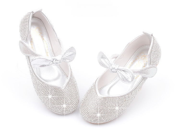 Shoe1427- รองเท้าคัชชูเด็กเล็ก รองเท้าคัชชูเด็กโต ติดเพขร โบว์ (ความยาววัดจากพื้นภายใน ให้ใช้ความยาวเท้า +0.5/เท้าอูม +1.0 cm.แล้วแลือก)