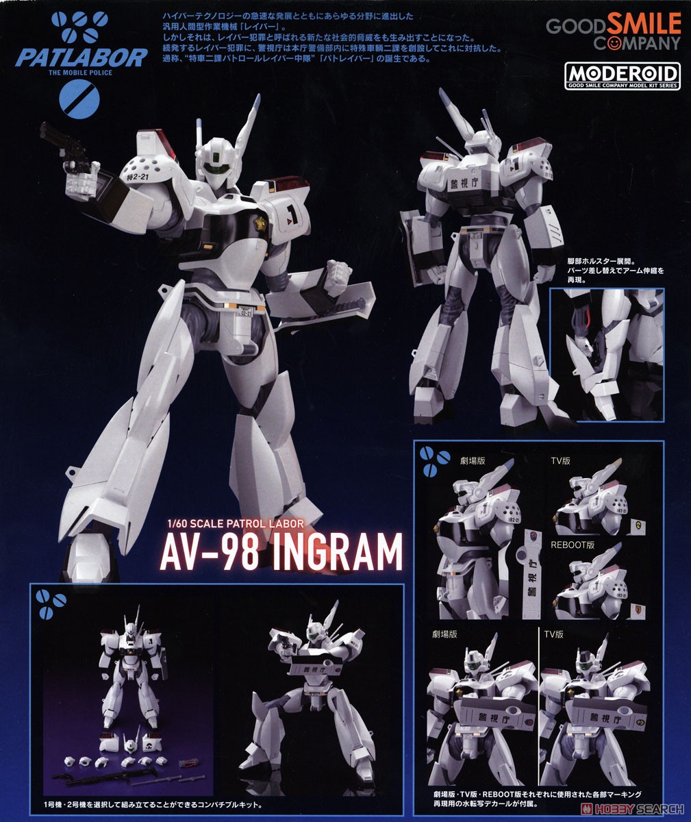 <Preorder ถึง 30/8/2023>เปิดรับPreorder มัดจำ 200 บาท MODEROID AV-98 Ingram (Plastic model)
