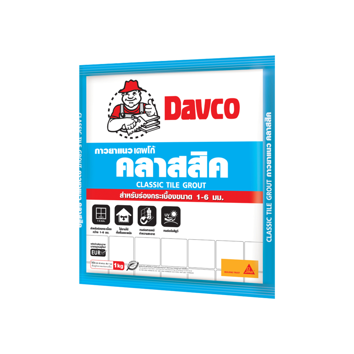 Davco กาวยาแนว classic White (1kg)