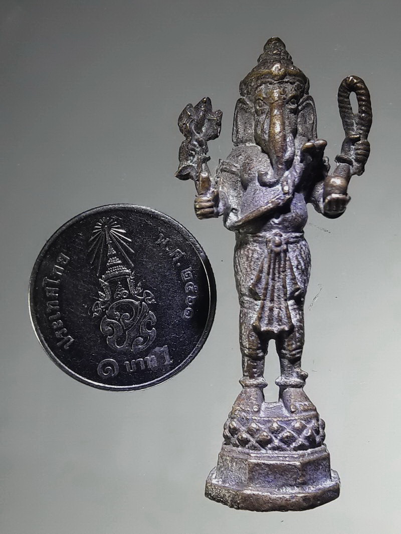 รหัสสินค้า พระกริ่ง พระหล่อ 837 รูปหล่อโบราณ เนื้อทองเหลืองเก่า หล่อตัน พระพิฆเณศวร เทพเจ้าแห่งความสำเร็จ เทพแห่งศาสนาฮินดู