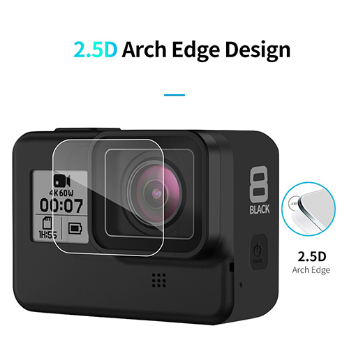TELESIN Tempered Glass Film ฟิล์มกระจกนิรภัย กันรอย คุณภาพ อย่างดี สำหรับ GoPro Hero 8