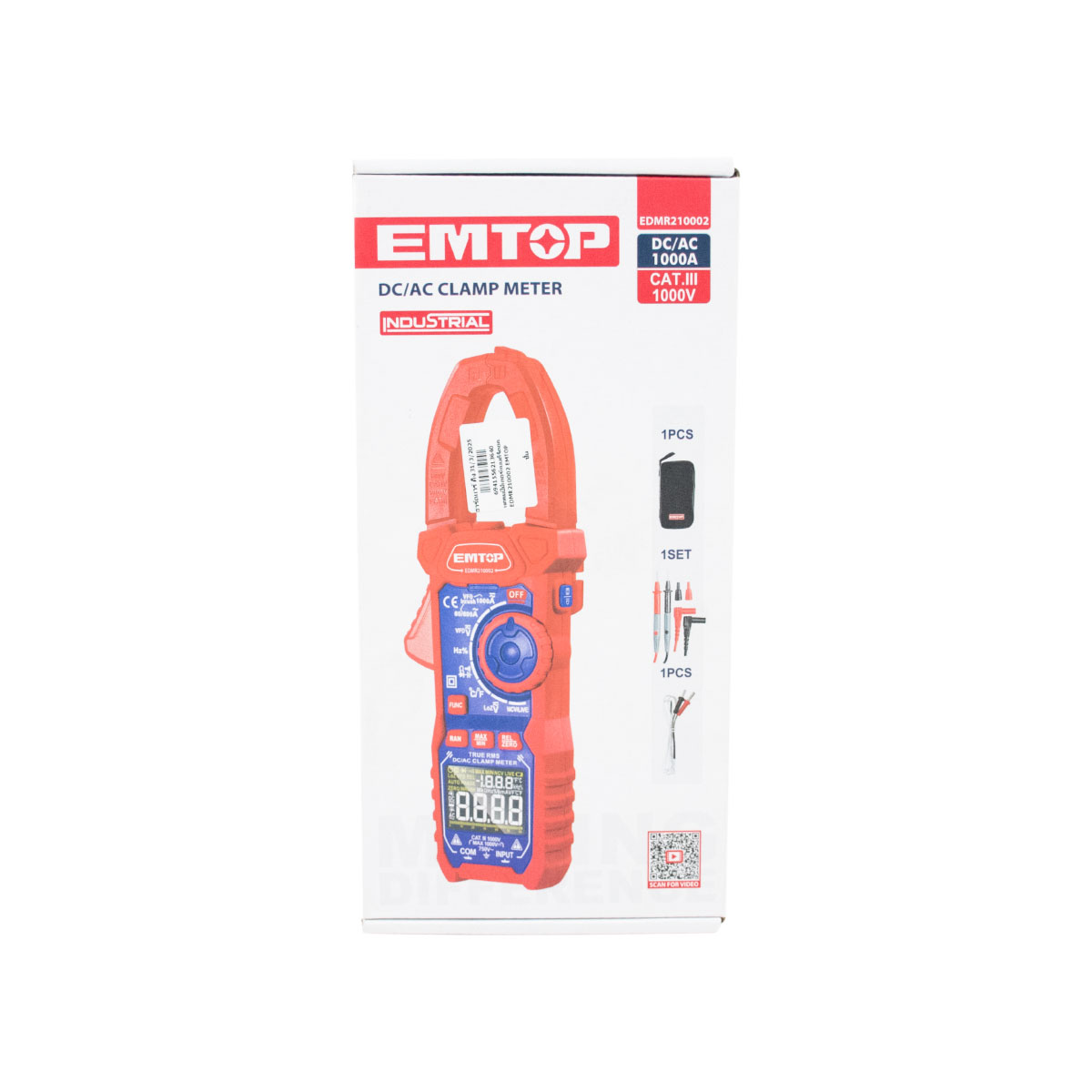 EMTOP แคลมป์มิเตอร์แบบดิจิตอล EDMR210002