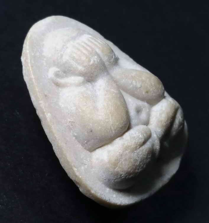 รหัสสินค้า พระปิดตา ทั่วไป 030 พระปิดตาเนื้อผงน้ำมัน หลังพญาราหู หลวงพ่อพุฒ วัดกลางบางพระ จังหวัดนครปฐม