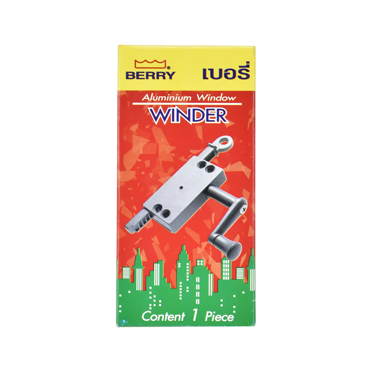BERRY มือหมุนบานเกล็ด เบอรี่ #500 สีเงิน