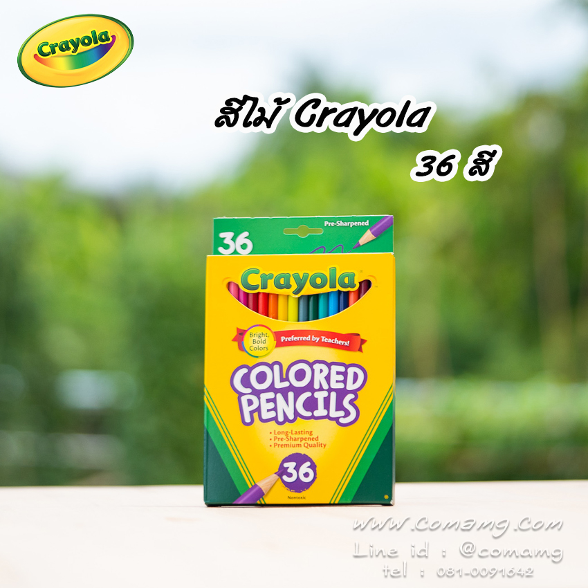Crayola เครโยล่า สีไม้ ไส้ใหญ่แข็งแรงไม่หักง่าย ไร้สารพิษ